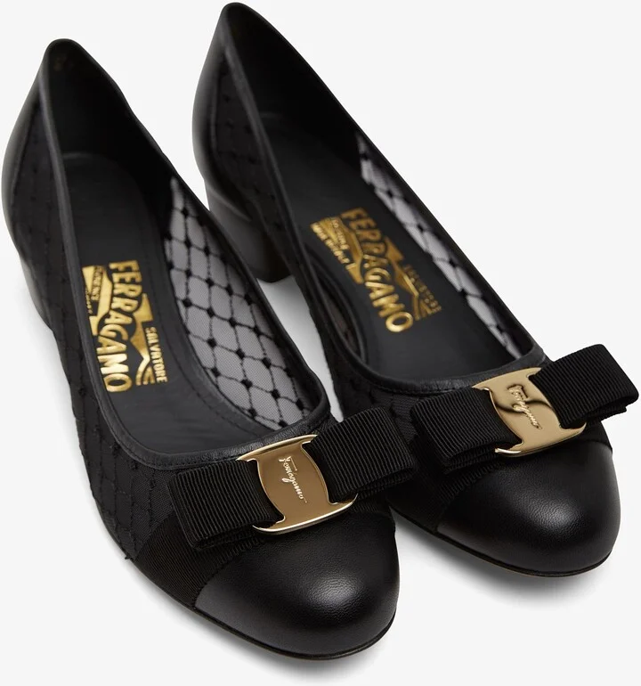 Vara black mesh pumps - Image 5