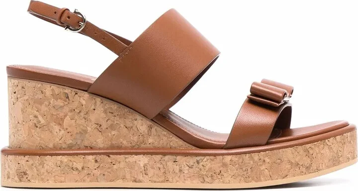 Vara Bow 55mm wedge sandals