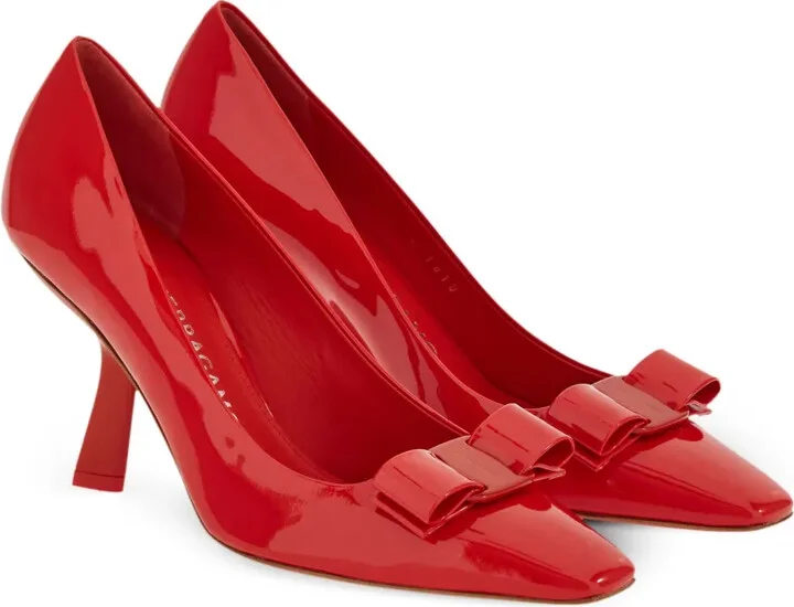Vara Bow 85mm patent leather pumps - Image 2