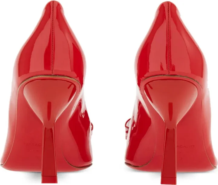 Vara Bow 85mm patent leather pumps - Image 3