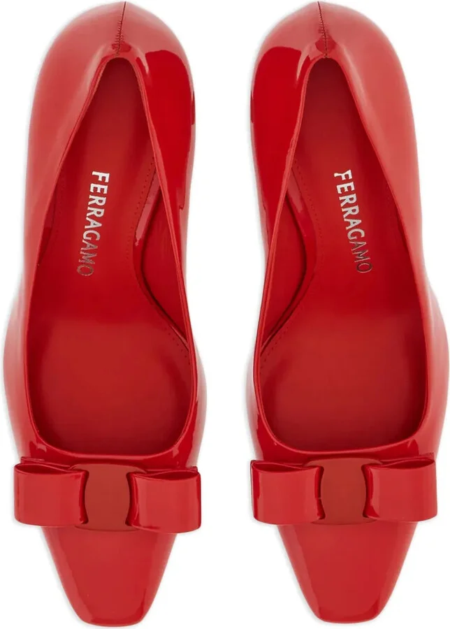 Vara Bow 85mm patent leather pumps - Image 4