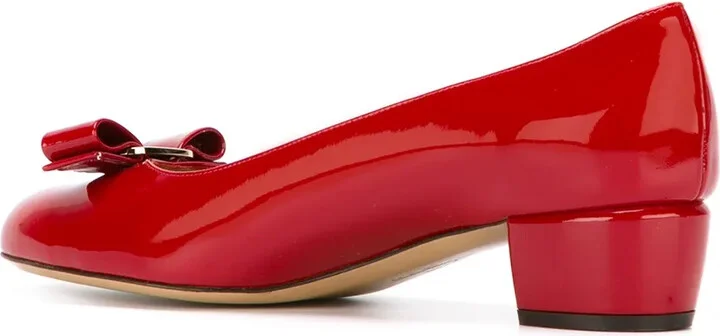 Vara bow-detail leather pumps - Image 3