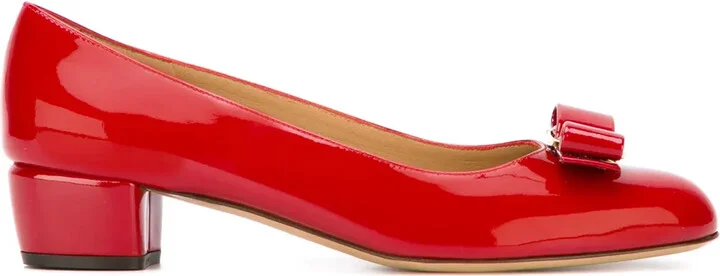 Vara bow-detail leather pumps