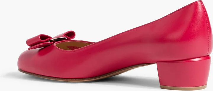 Vara bow-detailed leather pumps - Image 3