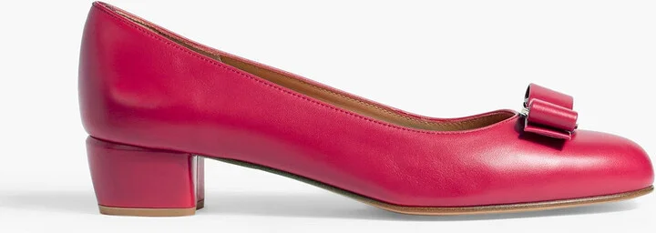 Vara bow-detailed leather pumps
