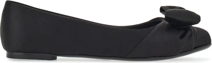 Vara bow-detailing leather ballerinas