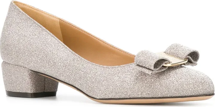 Vara bow glitter pumps - Image 2