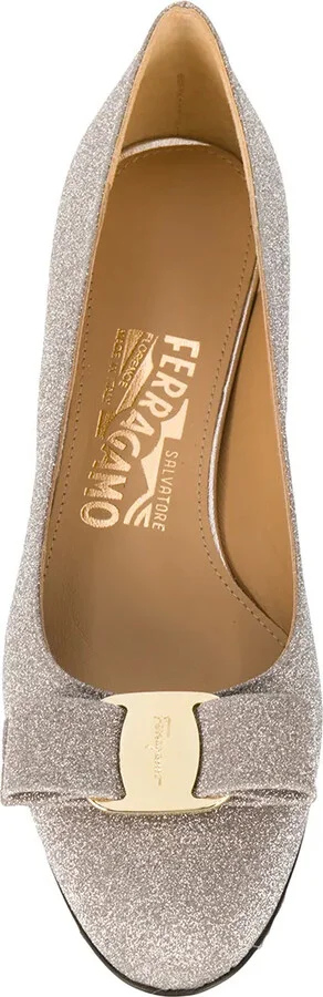 Vara bow glitter pumps - Image 4