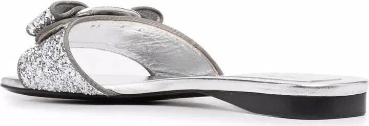 Vara Bow glitter slide sandals - Image 3