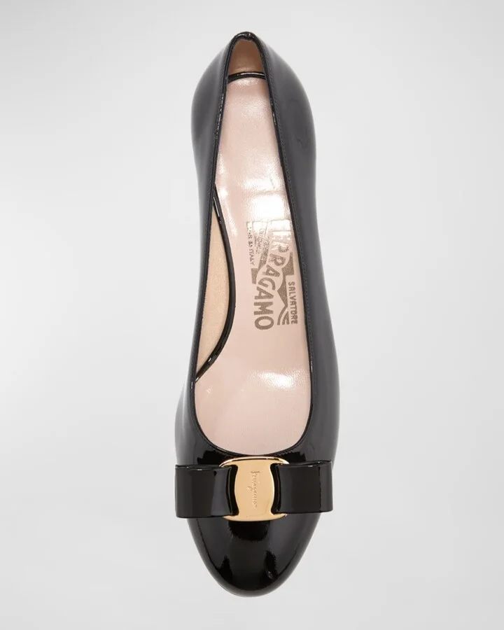 Vara Bow Leather Low Pumps - Image 3