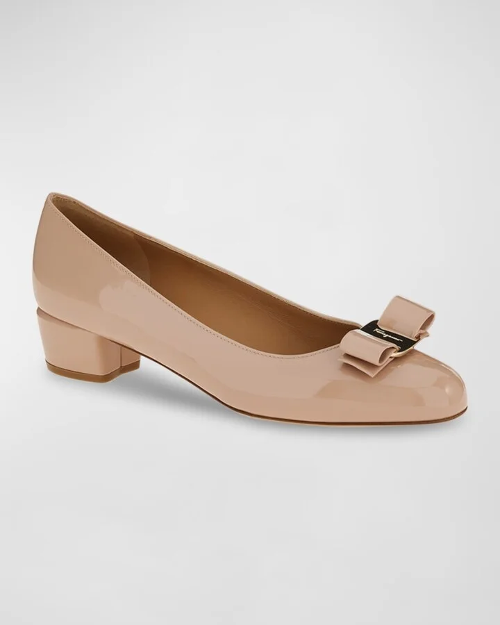 Vara Bow Leather Low Pumps - Image 3
