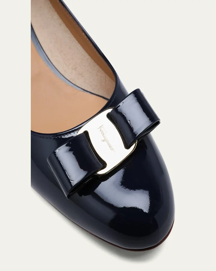 Vara Bow Leather Low Pumps - Image 4