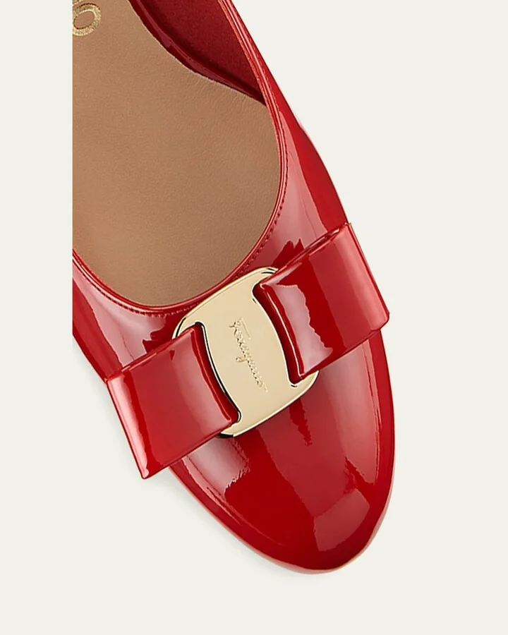 Vara Bow Leather Low Pumps - Image 4