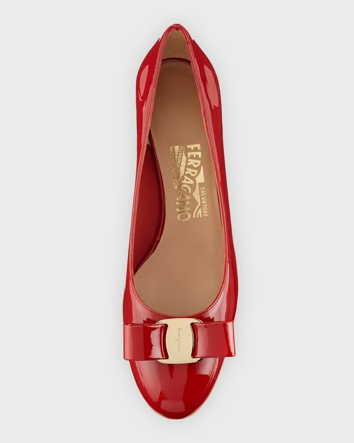 Vara Bow Leather Low Pumps - Image 2