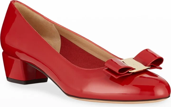 Vara Bow Leather Low Pumps - Image 3