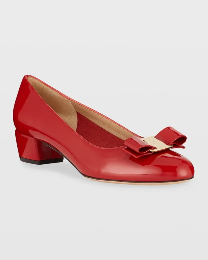 Vara Bow Leather Low Pumps - Image 4