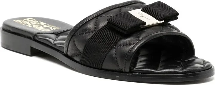 Vara bow quilted slides - Image 2