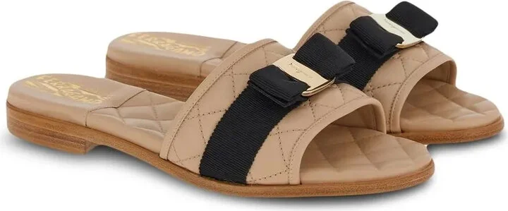 Vara bow quilted slides - Image 2