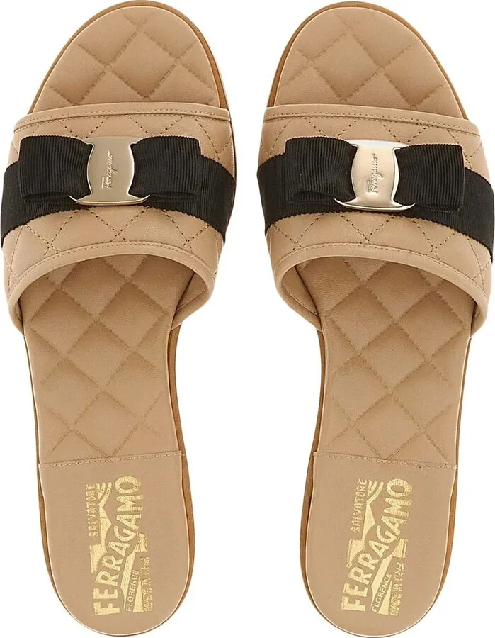 Vara bow quilted slides - Image 4