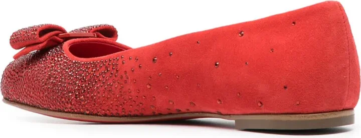 Vara-bow rhinestone-embellished ballerina shoes - Image 3