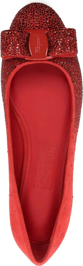 Vara-bow rhinestone-embellished ballerina shoes - Image 4