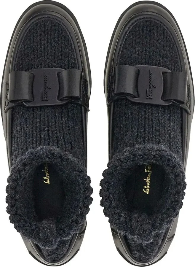 Vara bow sock-ankle loafers - Image 4