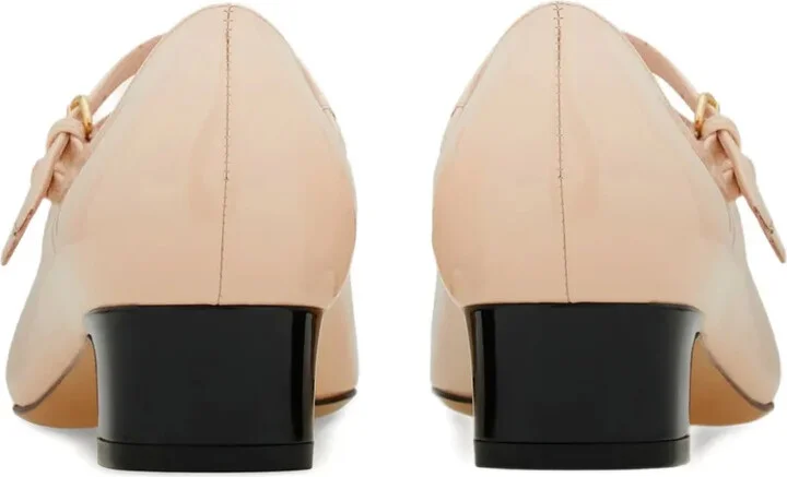 Vara Bow two-strap block-heel pumps - Image 3
