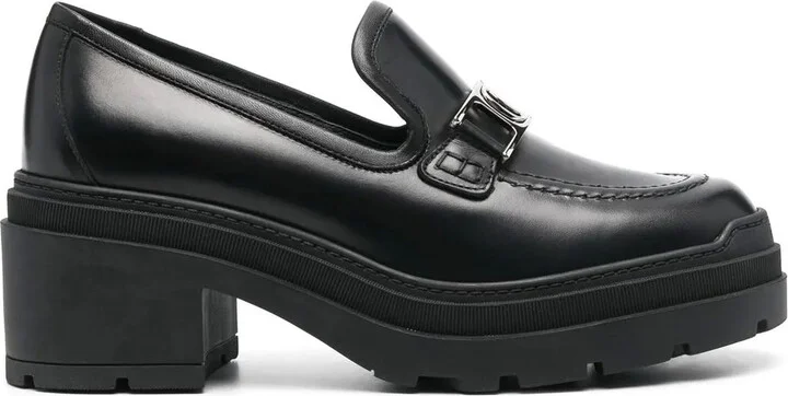 Vara Chain leather 40mm loafers