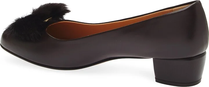 Vara Genuine Shearling Bow Pump - Image 2