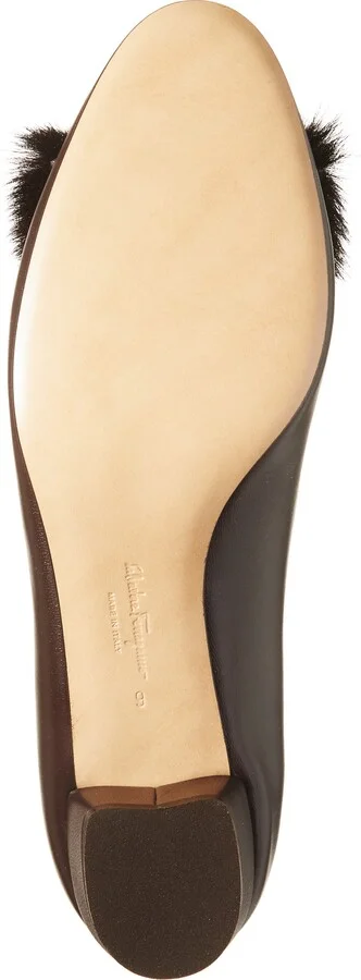 Vara Genuine Shearling Bow Pump - Image 6