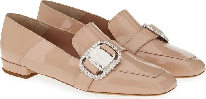 Vara patent-leather chain-loafers - Image 2