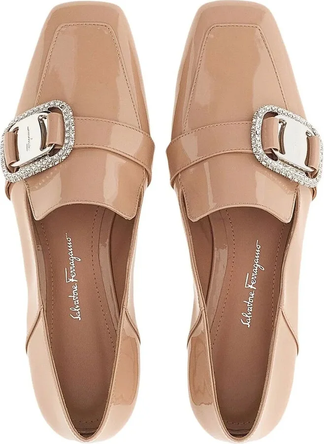 Vara patent-leather chain-loafers - Image 4