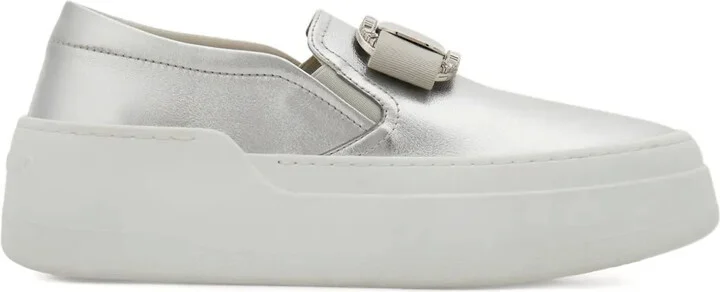 Vara-plate crystal-embellished slip-on trainers