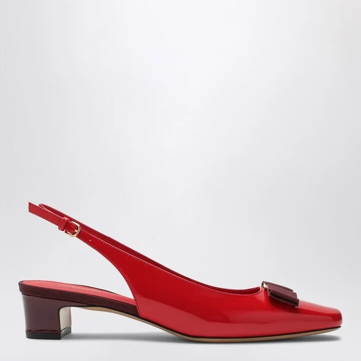 Vara red/burgundy slingback