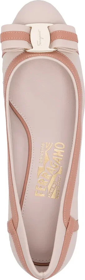 Vara stripe low-heel leather pumps - Image 4
