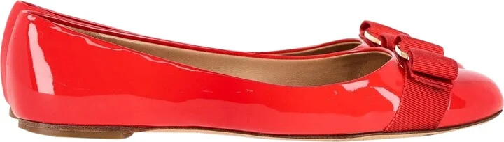 Varina Ballet Flats in Red Patent Leather