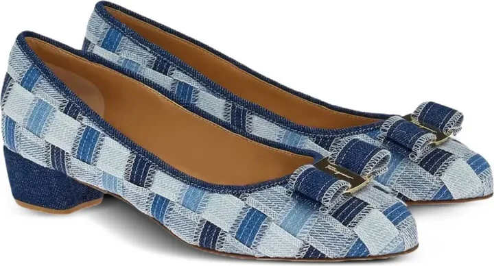 Varina checked block-heel pumps - Image 2