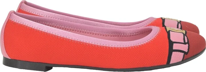 Varina Knit Ballet Flats in Red Nylon