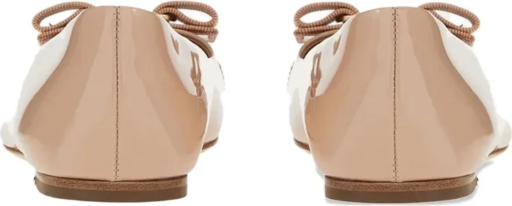Varina patent bow-detail ballet flats - Image 3