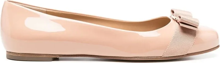 Varina patent leather ballerina shoes