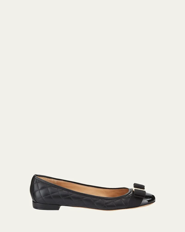Varina Quilted Bow Ballet Flats
