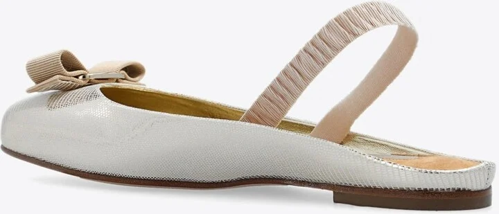 Varina Slingback Flats in Glossy Leather - Image 2