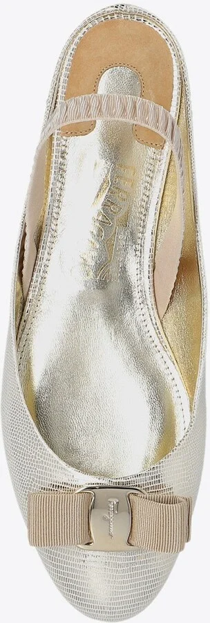 Varina Slingback Flats in Glossy Leather - Image 2
