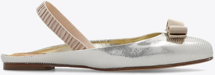 Varina Slingback Flats in Glossy Leather