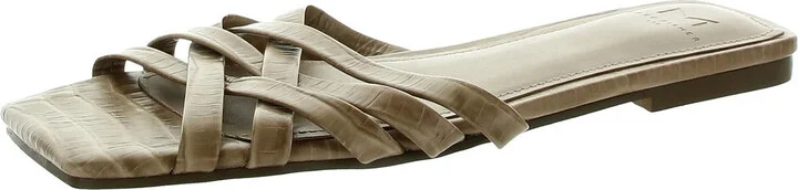 Varro 2 Womens Embossed Leather Slide Sandals