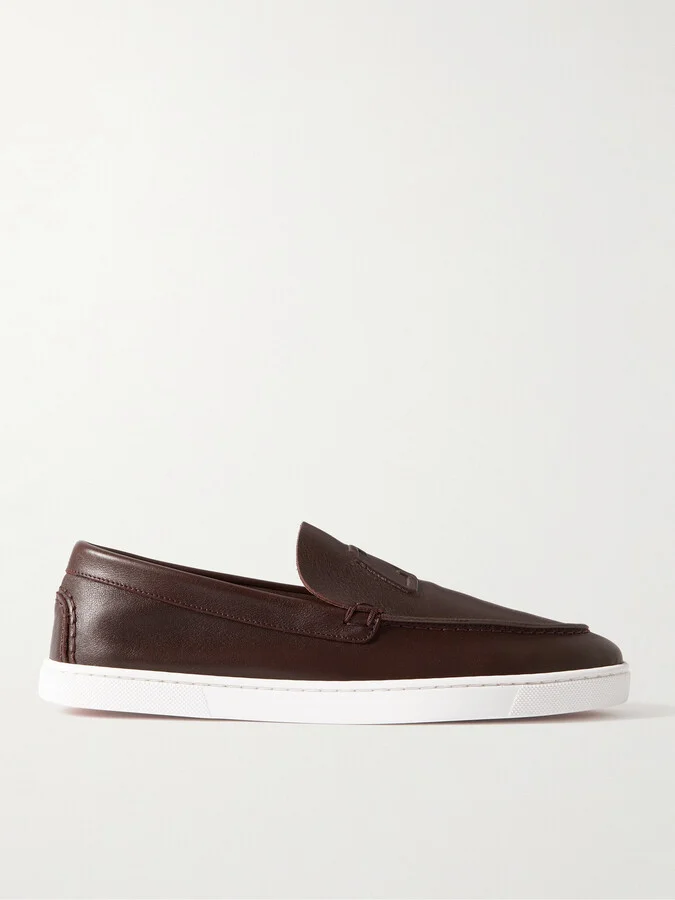 Varsiboat Logo-Embossed Leather Loafers