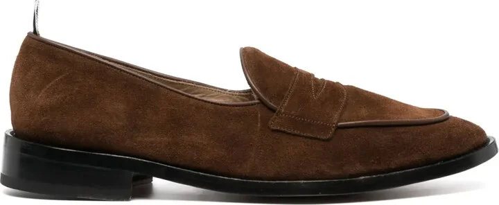 Varsity suede penny loafers