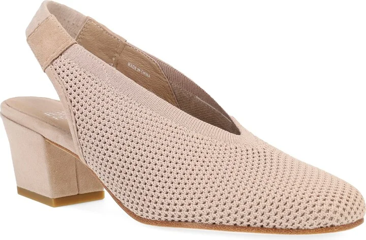 Vasa Block Heel Knit Slingback Pump