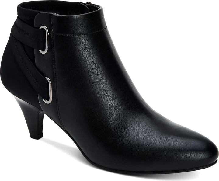 Vashtee Womens Short Mixed Media Ankle Boots