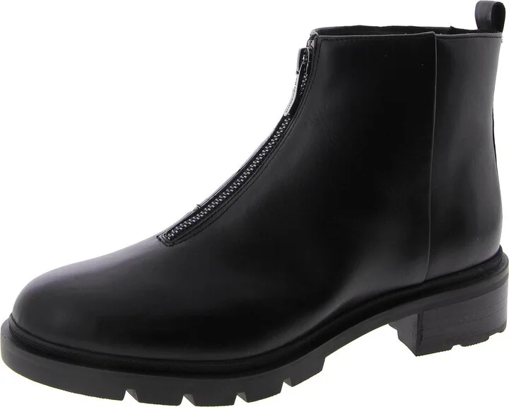 Vasso Womens Zipper Leather Mid-Calf Boots